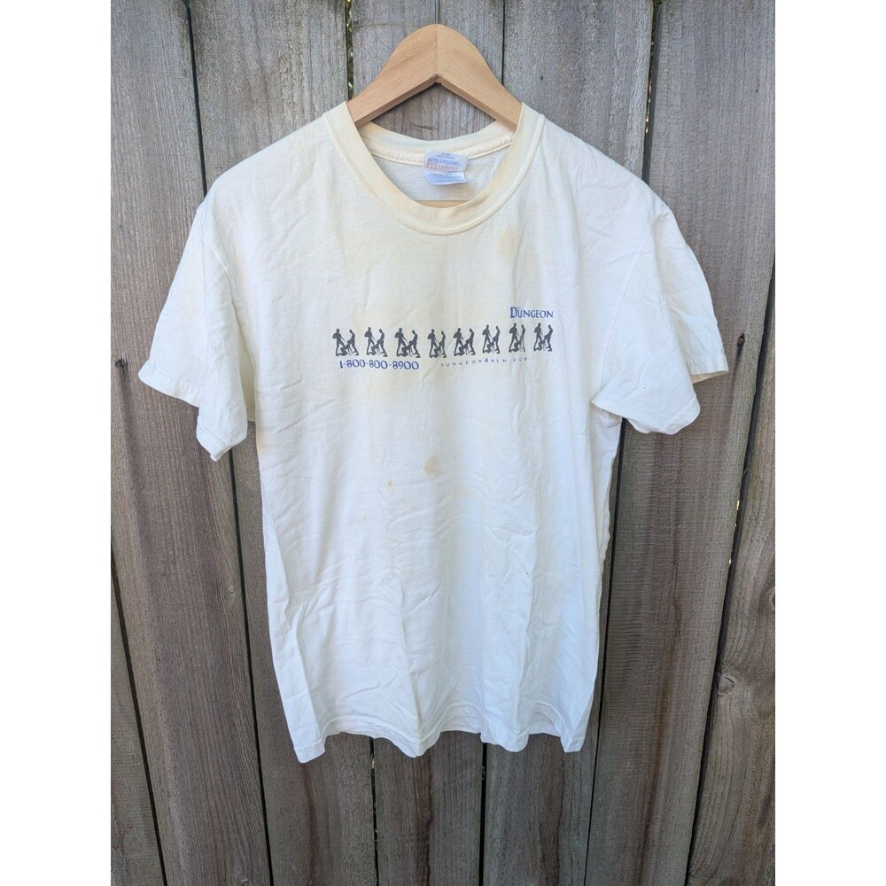 Vintage Gay Leather BDSM T Shirt Dungeon4Men.com Medium LGBT